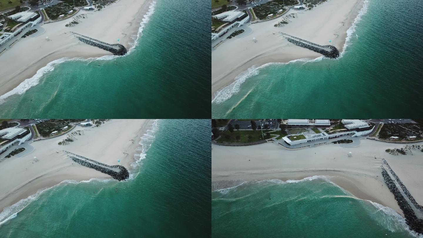 西澳大利亚珀斯市海滩无人机镜头