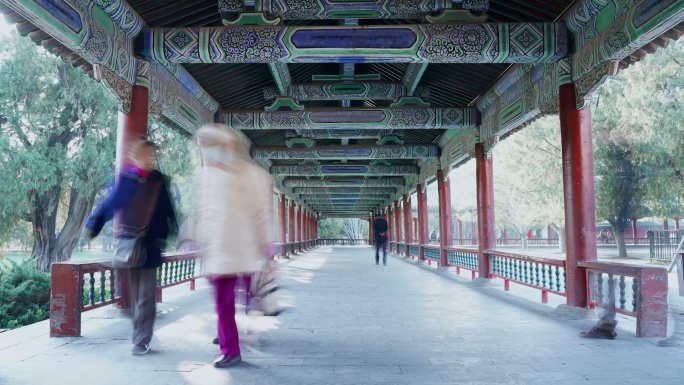 北京天坛公园 长廊 祭祀 皇家园林