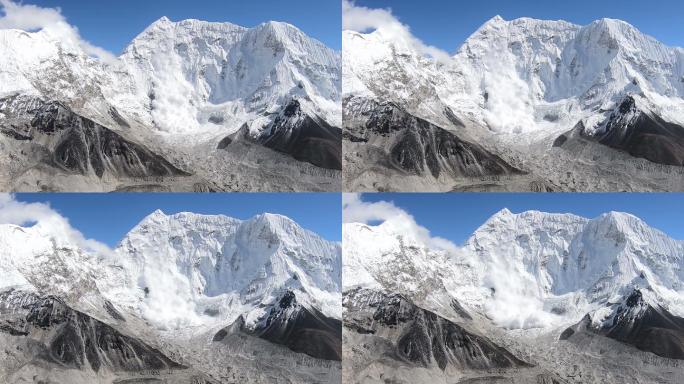 尼泊尔喜马拉雅山大雪崩
