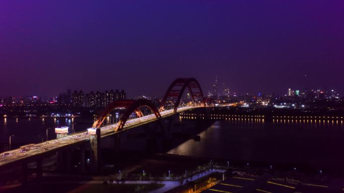 航拍新光大桥夜景丨4K丨原创实拍商用