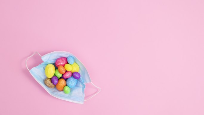 复活节彩蛋定格动画艺术创意彩色糖果