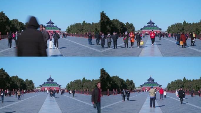 延时摄影 北京天坛 天坛公园 祈年殿