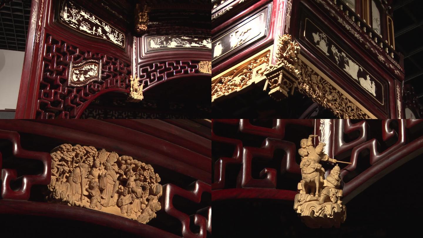 非遗：骨木镶嵌工艺制作的返古红木象牙床