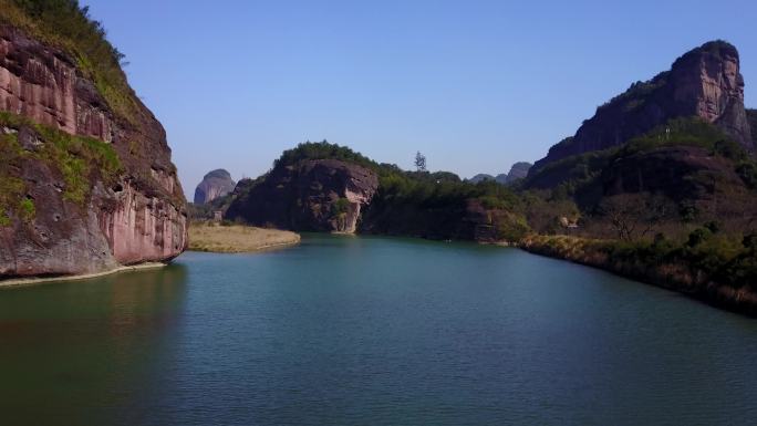 航拍龙虎山景区风景