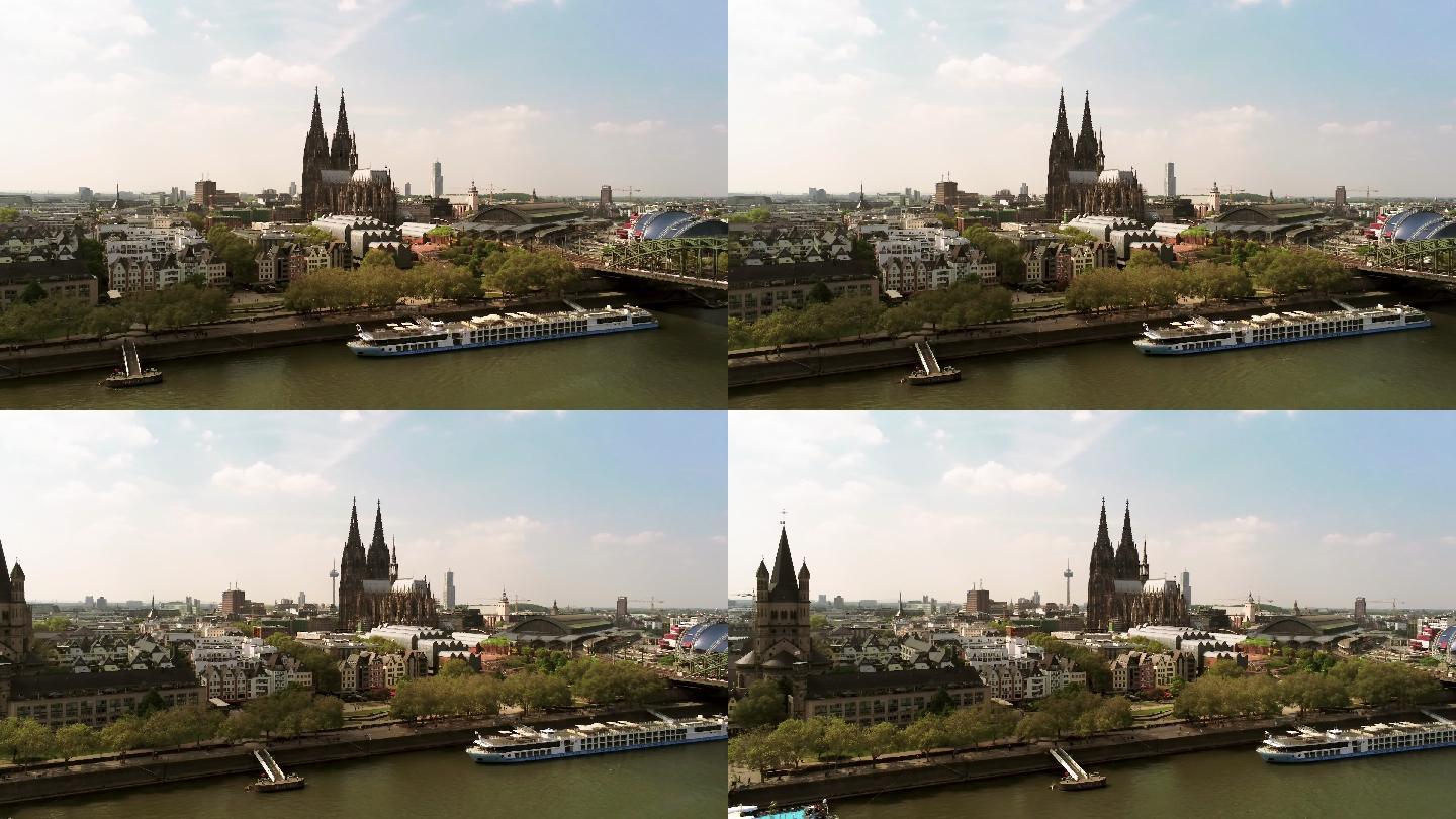 德国科隆城市延时航拍德国航拍旅游宣传片地