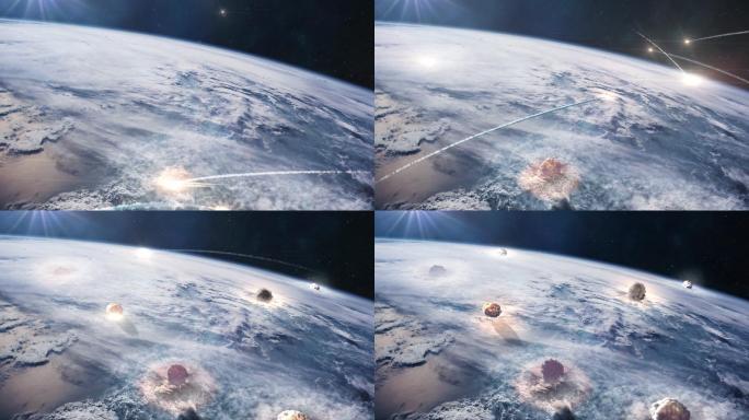 从太空看地球爆炸