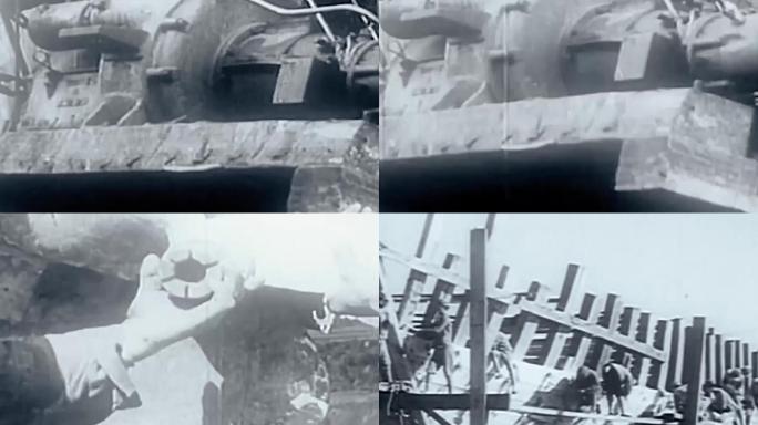 40年代解放军渡江 机帆船