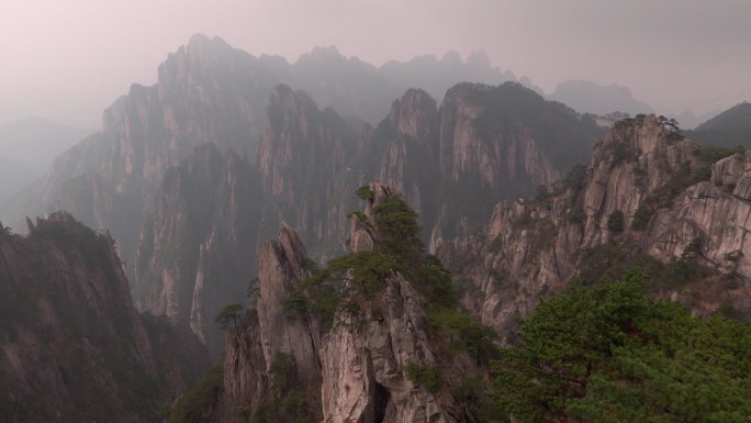 中国安徽黄山岩石形成自然条件旅游目的地