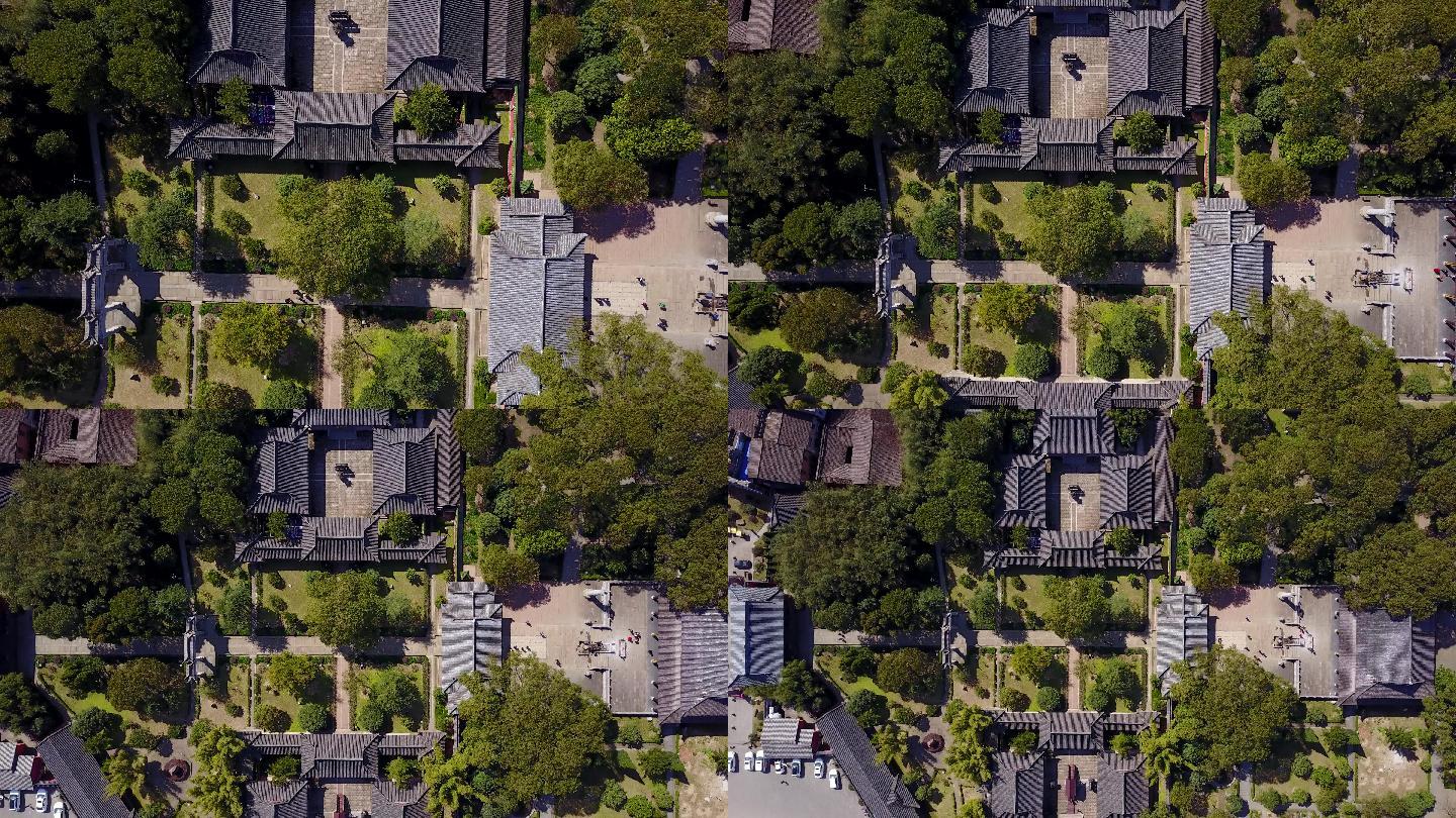 航拍俯瞰古建筑群