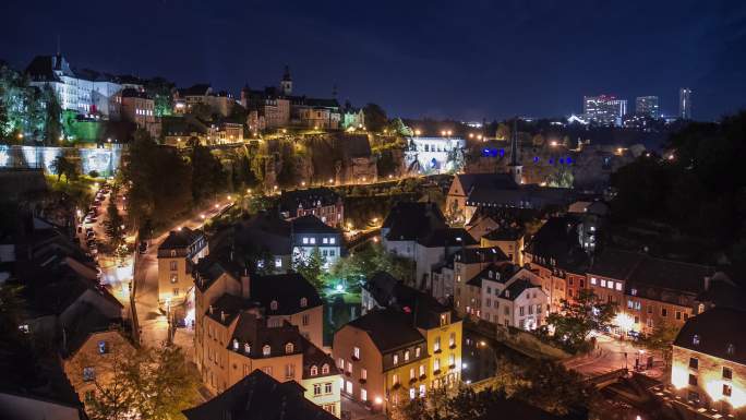 卢森堡城的一个古老的城镇。