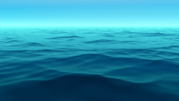 蓝色海面汪洋大海海浪起伏大气海水