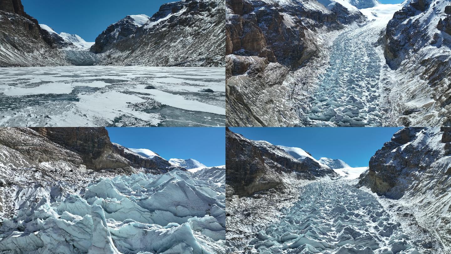西藏曲登尼玛冰川航拍