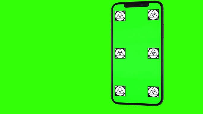 绿色屏幕隔离智能手机