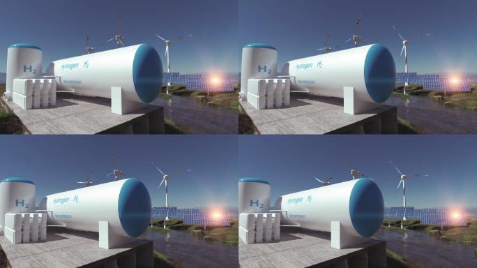 清洁电力太阳能氢能源H2新能源