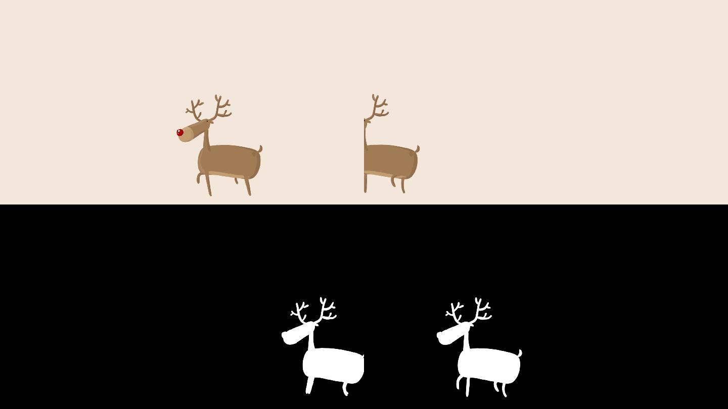 卡通可爱的鹿圣诞麋鹿