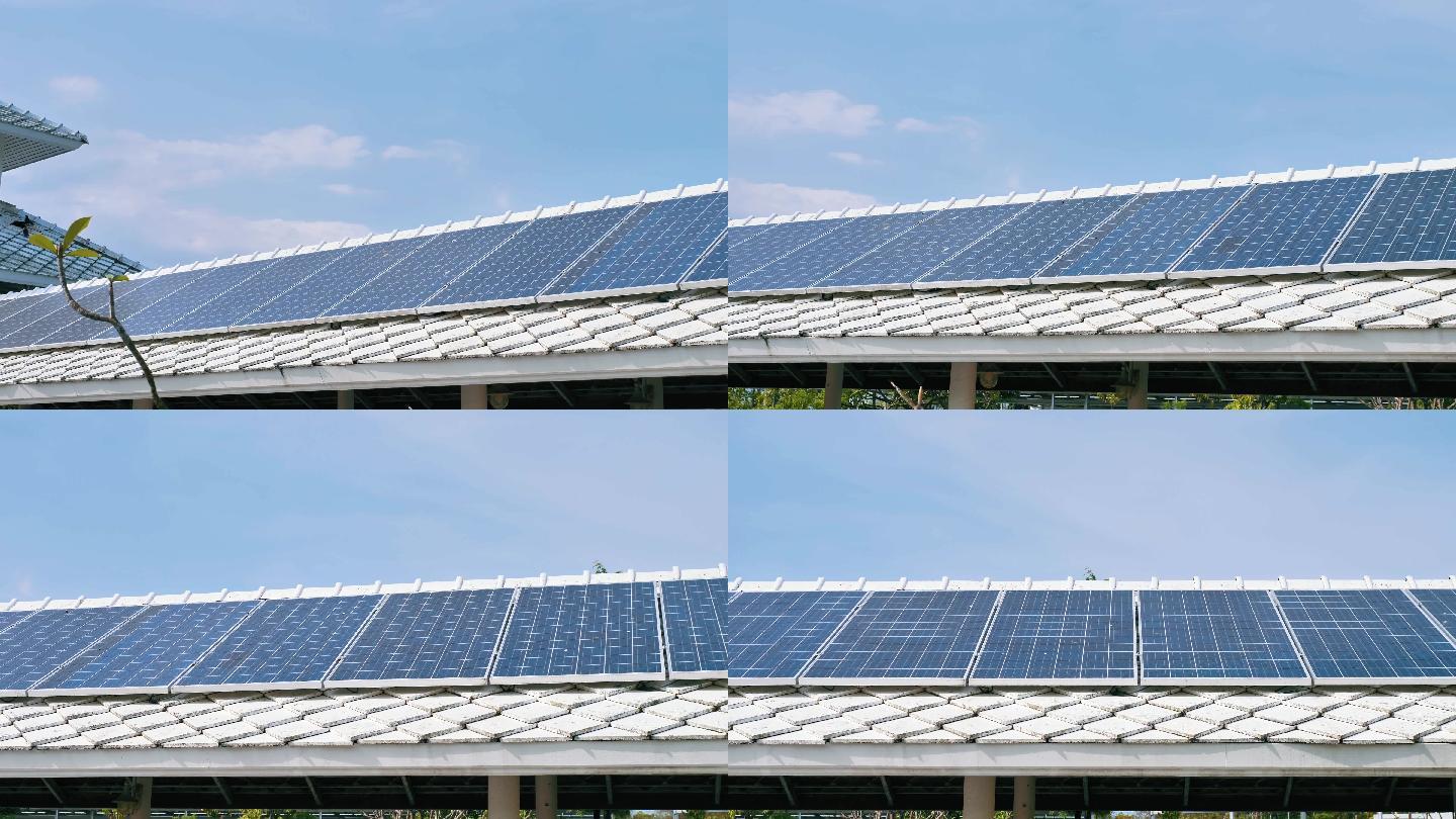 太阳能电池板光伏发电清洁能源碳减排