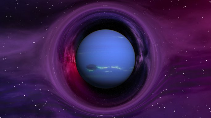 弯曲空间中的海王星