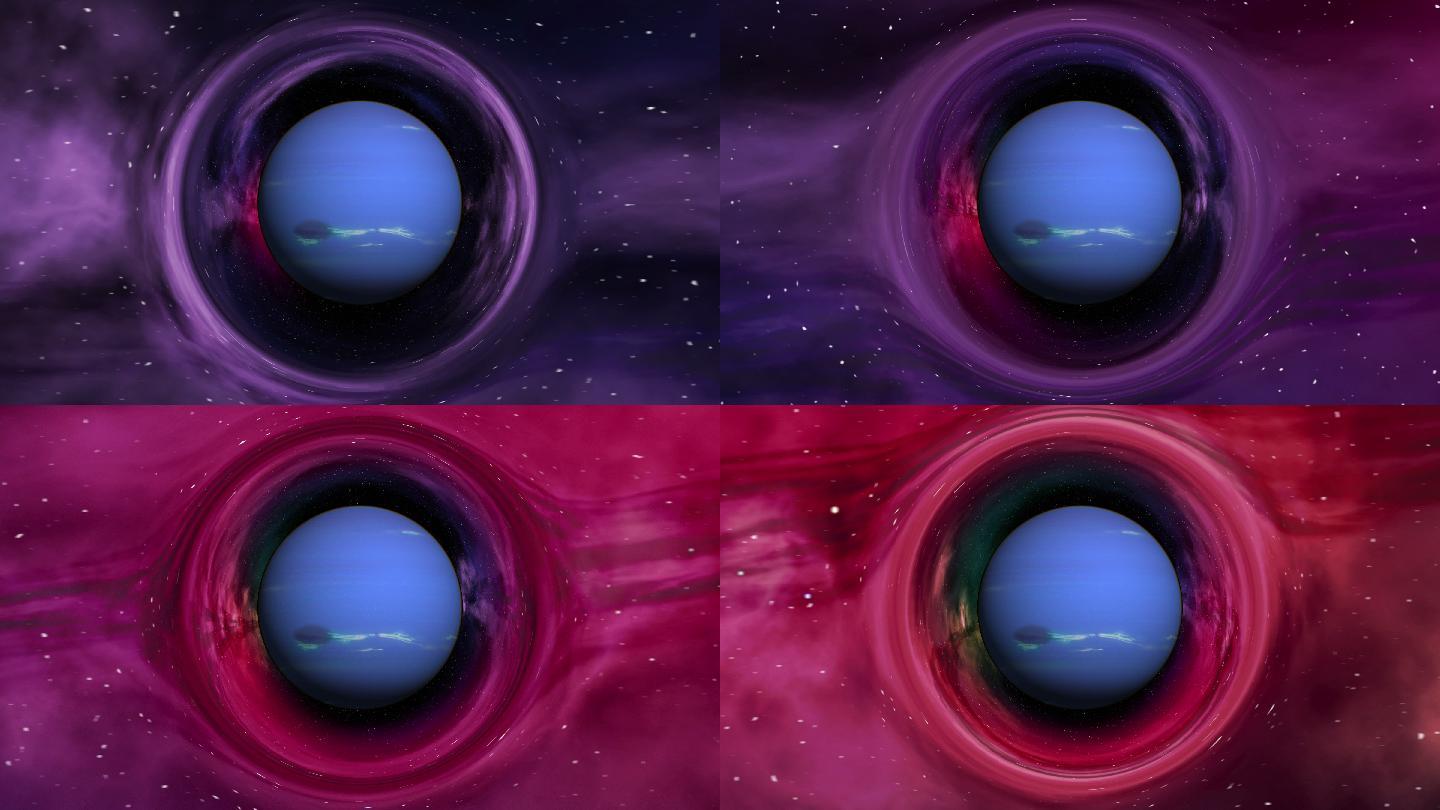 弯曲空间中的海王星