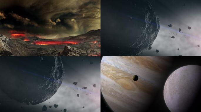 行星的诞生三维动画陨石木星大红斑