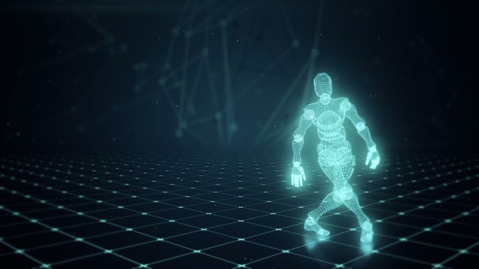 3D角色发光的人工智能在跳舞