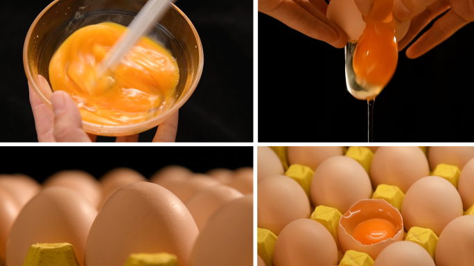 餐饮鸡蛋升格视频素材