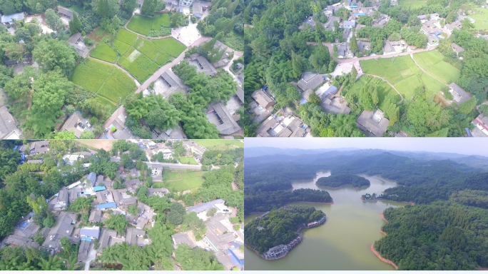 崇洲水坝水稻田湿地公园鸟瞰乡村