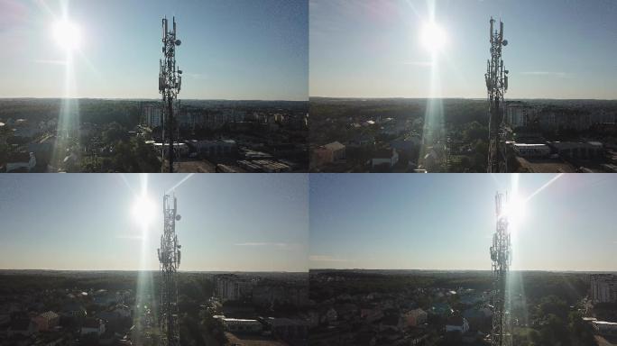 4G和5G蜂窝通信塔。