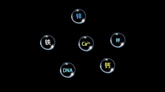 4k气泡微量元素ae模板