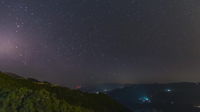 野外银河星空延时摄影