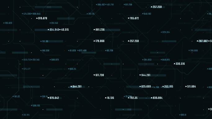 网络空间抽象的金融背景，数字向上移动。