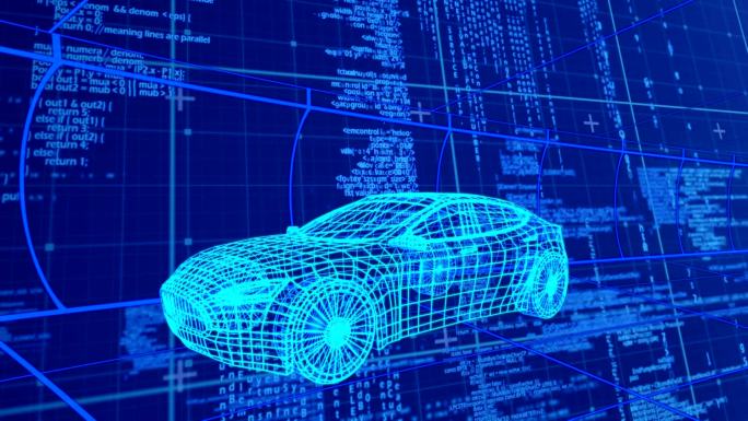 汽车三维图全息影像高科技智能化制造业