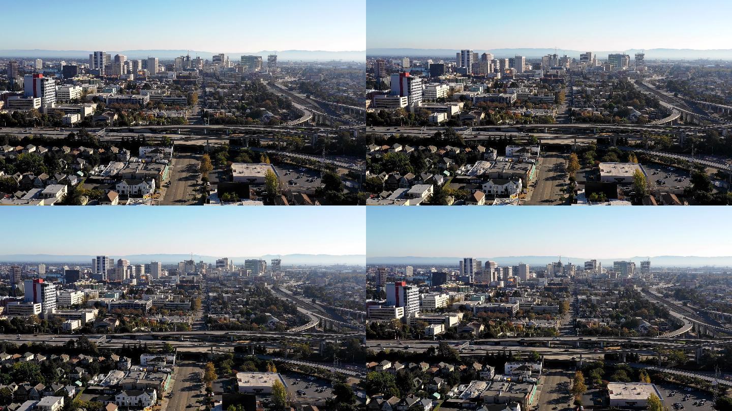 加州奥克兰建筑鸟瞰图