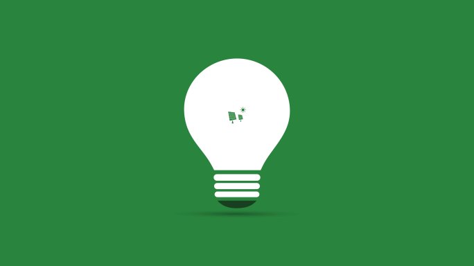绿色生态能源概念卡通二维MG光伏太阳能板