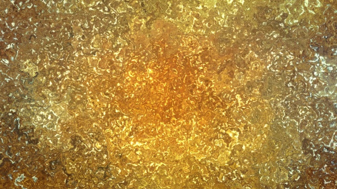 金色液体抽象动画闪耀变幻水滴微粒视频素材