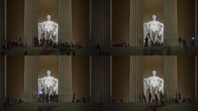 林肯纪念堂林肯雕像雕塑空镜头空境通用素材