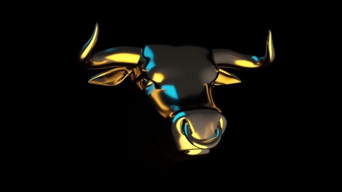 公牛金属头动画金属牛