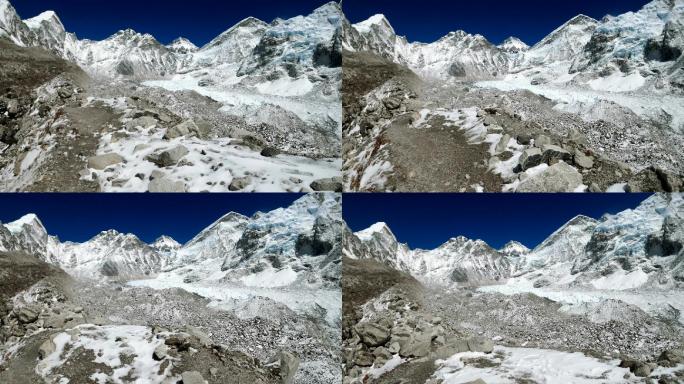 喜马拉雅山景观冰山雪峰山脉山谷无人区