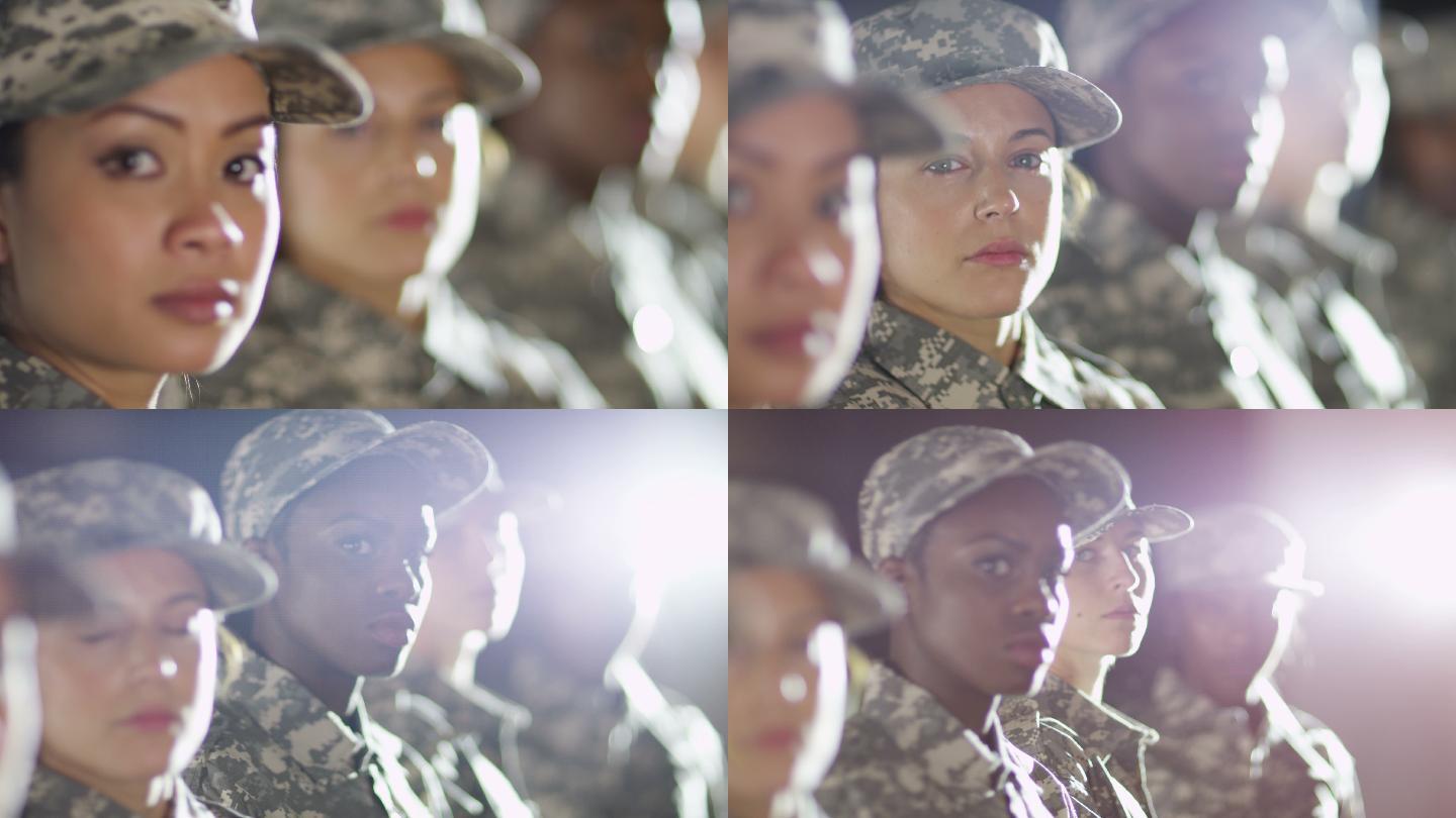 军队中的妇女和穿制服的军官