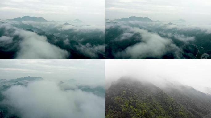 航拍 山脉 山雾 雾气