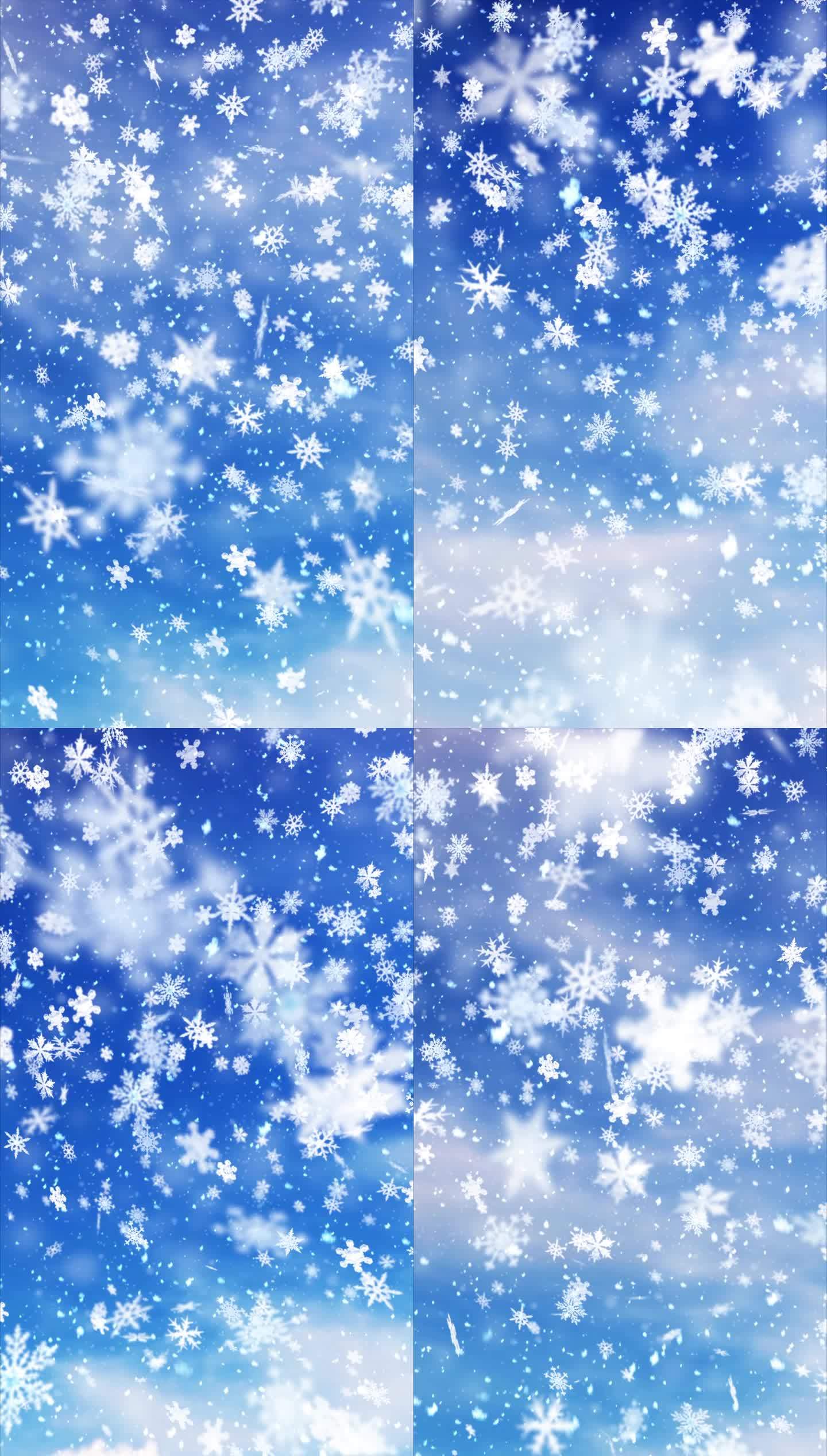 唯美浪漫冬天雪花天幕