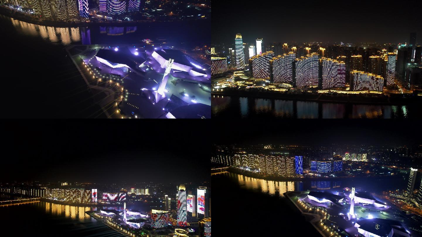 长沙北辰三角洲灯光秀-城市夜景