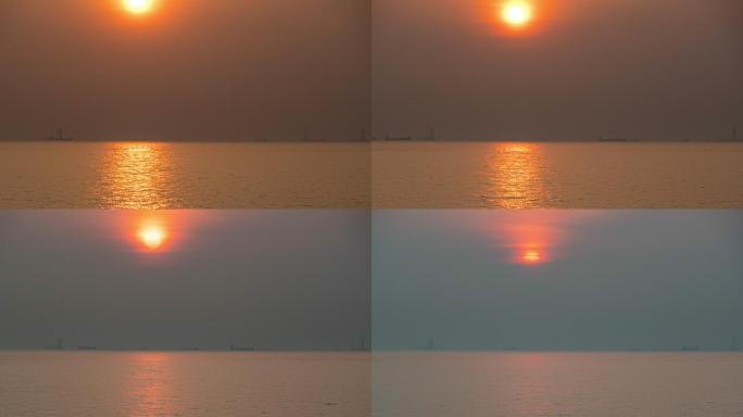 海上日落延时摄影