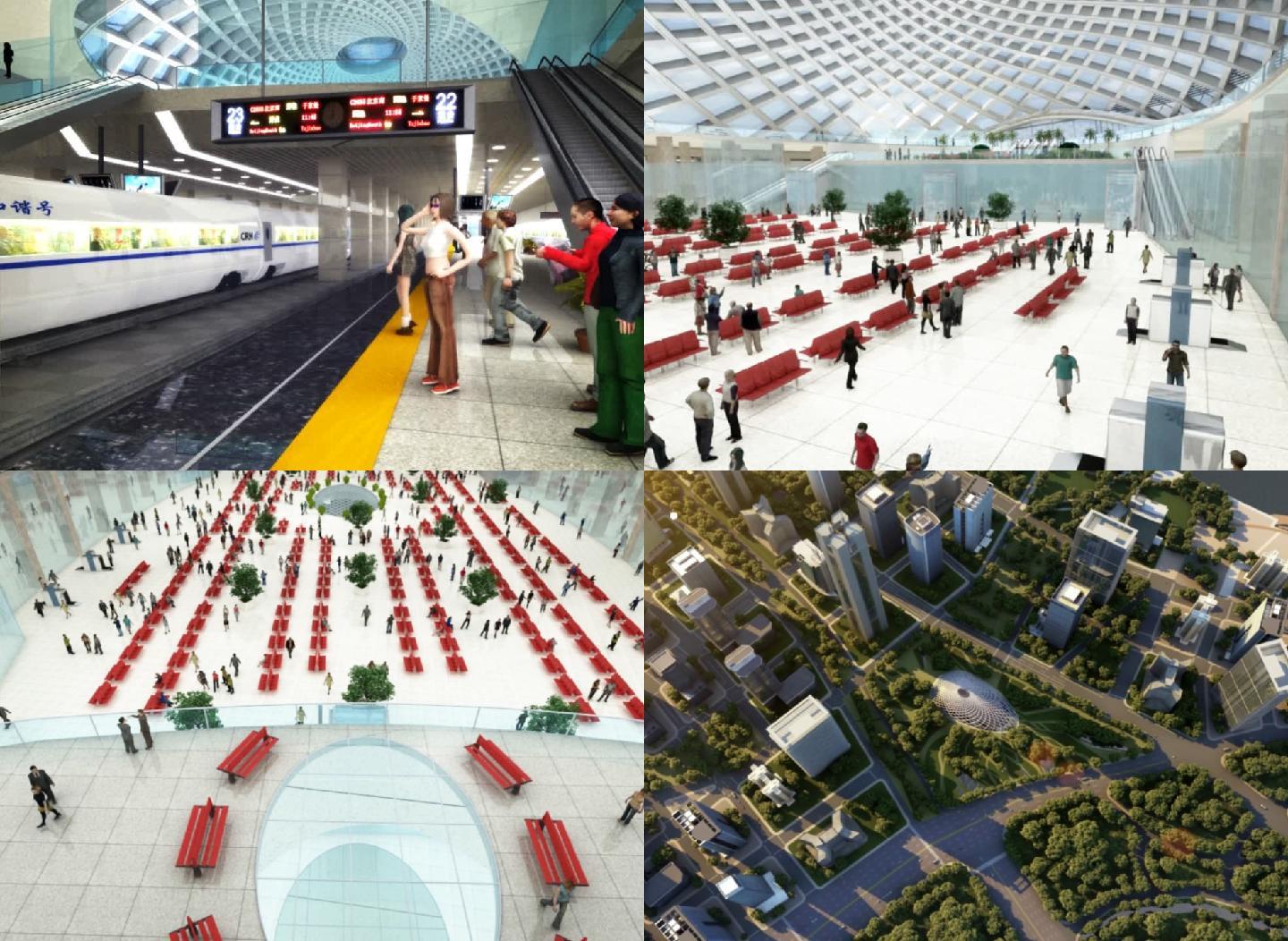天津 交通 枢纽 火车站 和谐号 城市