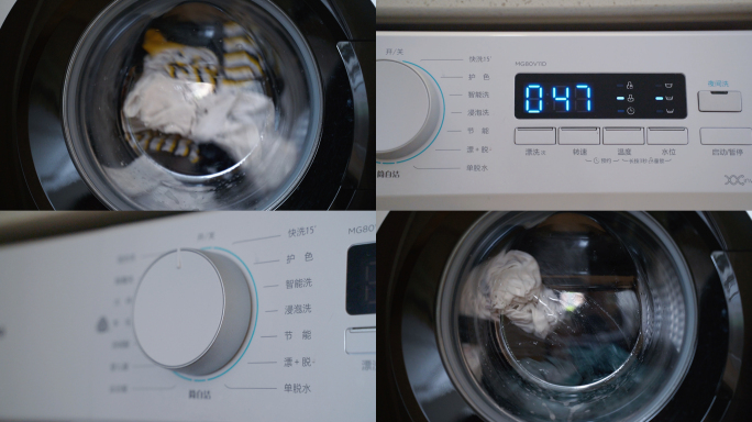 【4K原创】滚筒洗衣机工作