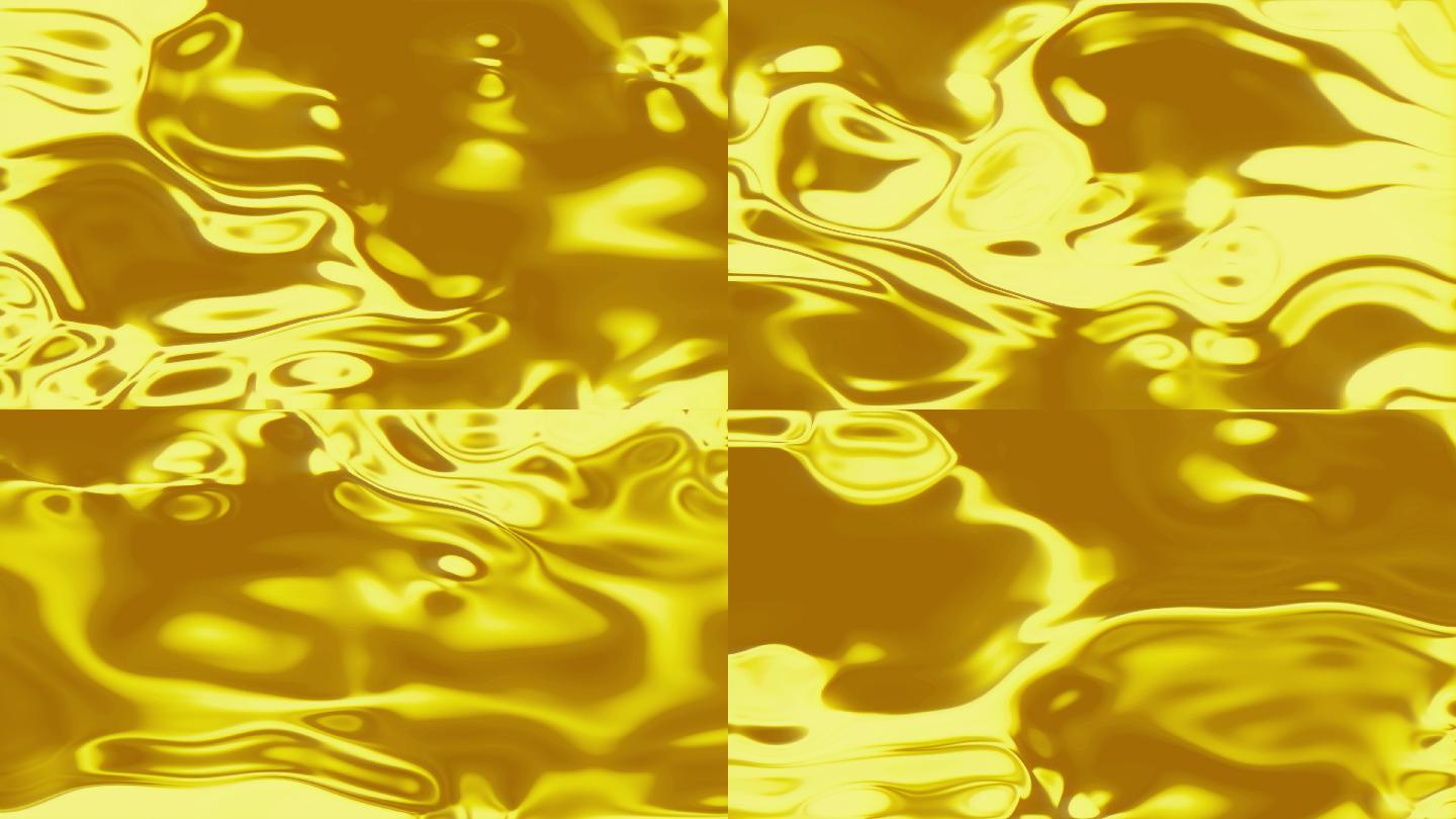 液态金属抽象背景遮罩流动金色