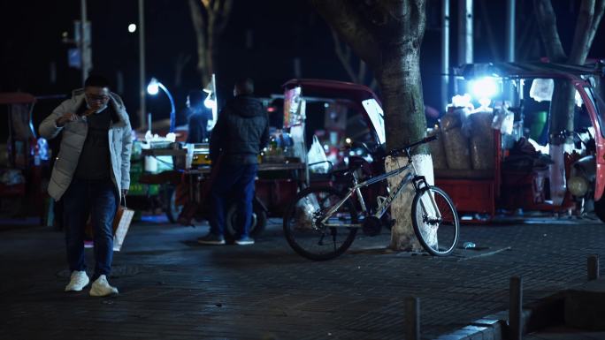 4k夜间人流车流