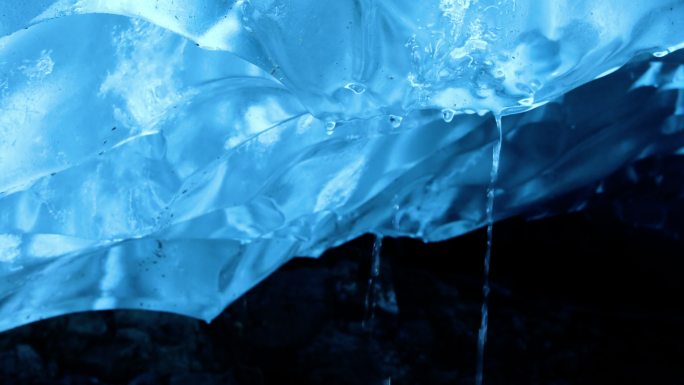 冰岛冰洞冰川极地南极全球气候变暖