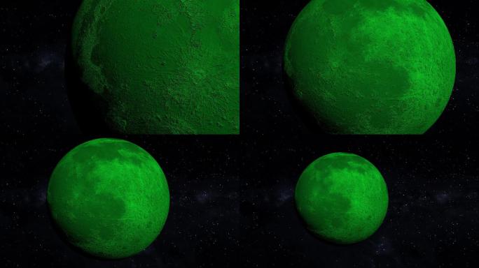 绿色月球数字动画运动图形