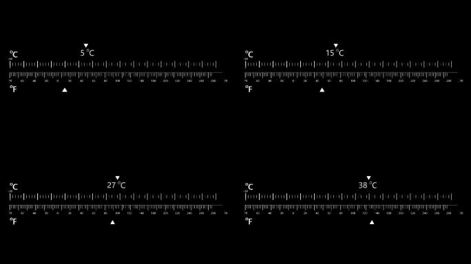 摄氏度华氏度刻度刻度表 hud 刻度标尺