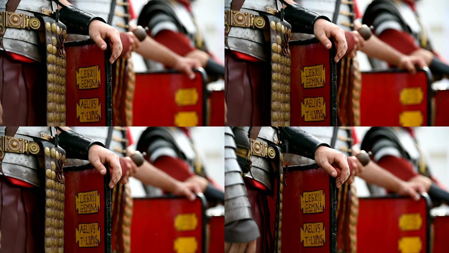 罗马士兵制服细节视频素材古代古时候